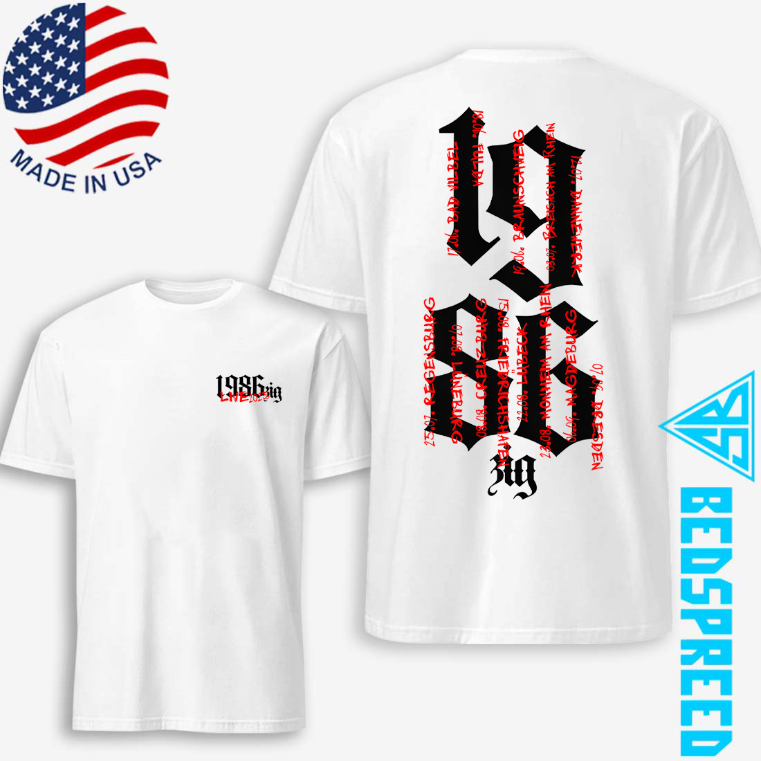 1986zig Tourshirt 2025 Shirt
