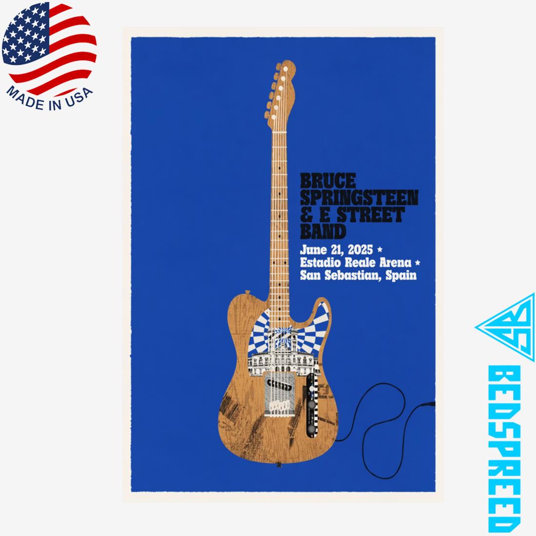 Bruce Springsteen And E Street Band San Sebastian Spain Jun 21 2025 Poster