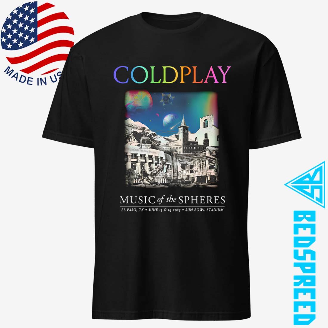Coldplay El Paso June 13-14 2025 Tour Tee