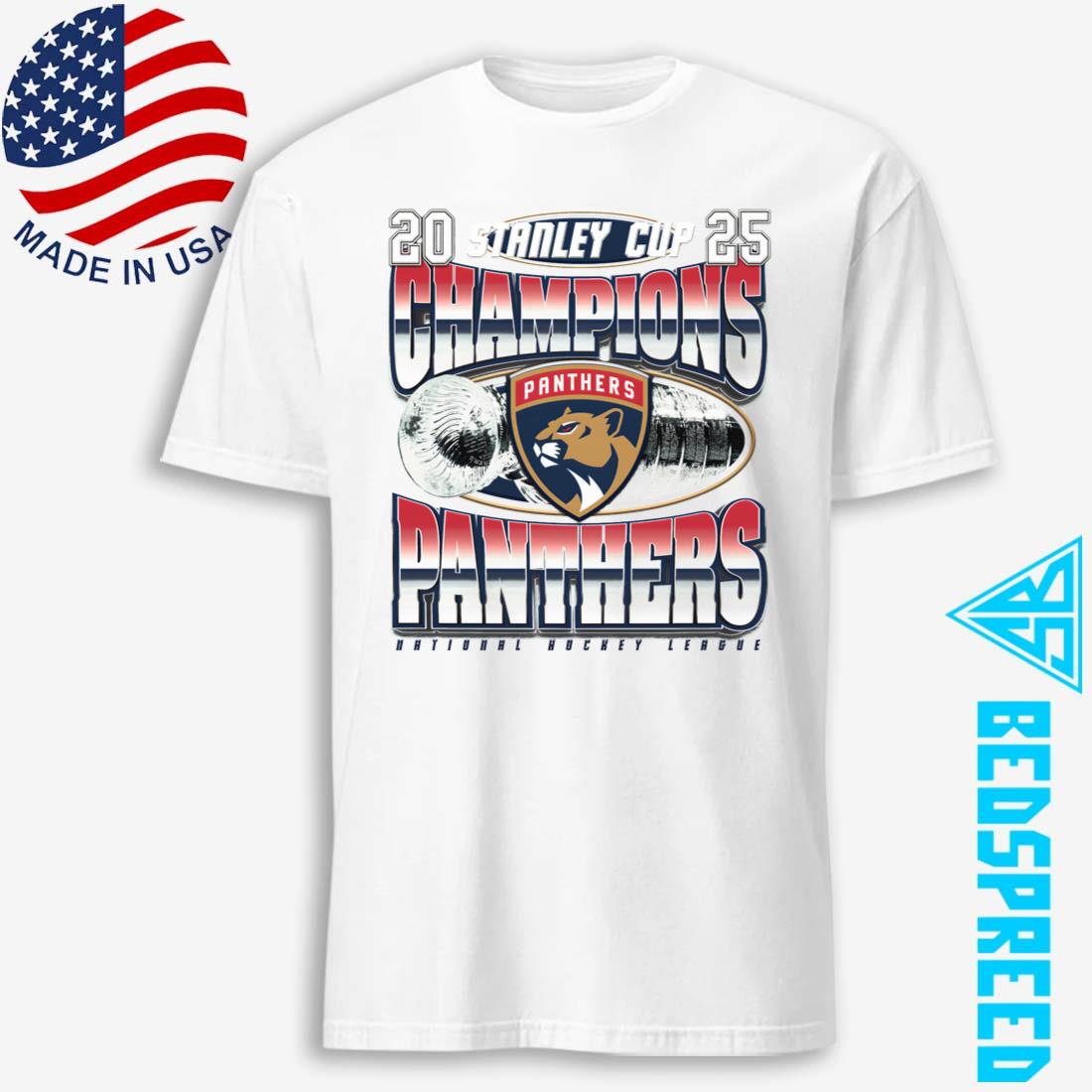 Florida Panthers 2025 Stanley Cup Champions Team Victory Arch Tee