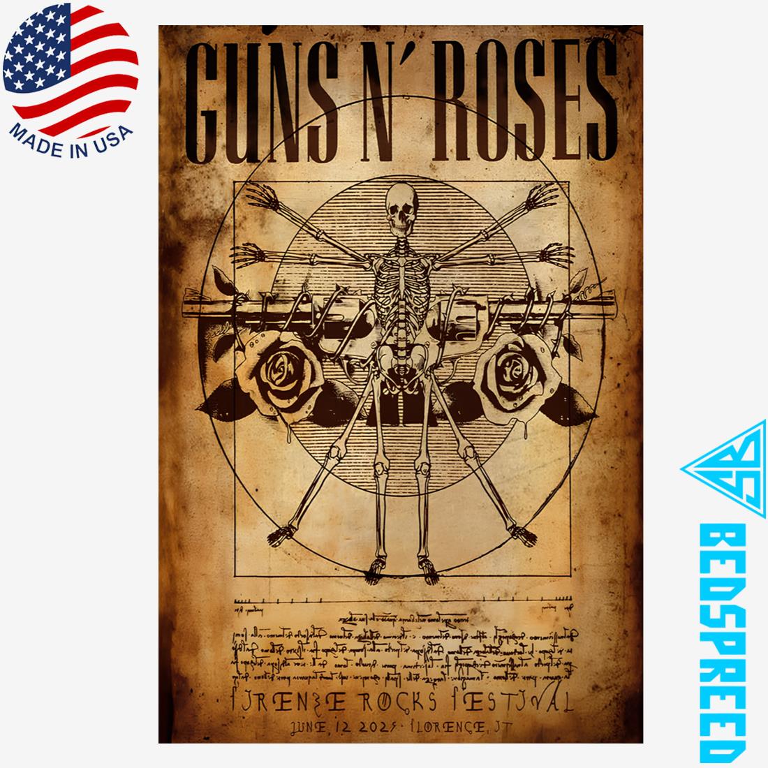 Gun N Roses June 12 2025 Firenze Rocks Florence IT Poster