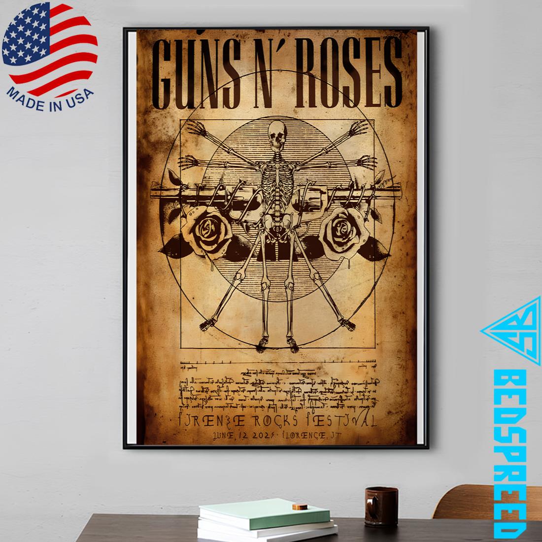 Gun N Roses June 12 2025 Firenze Rocks Florence IT Poster