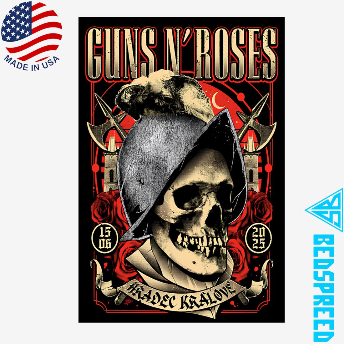 Guns N\' Roses June 15 2025 Hradec Kralove CZ Poster