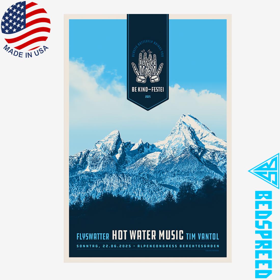 Hot Water Music Alpencongress Berchtesgaden Bavaria Jun 22 2025 Show Poster