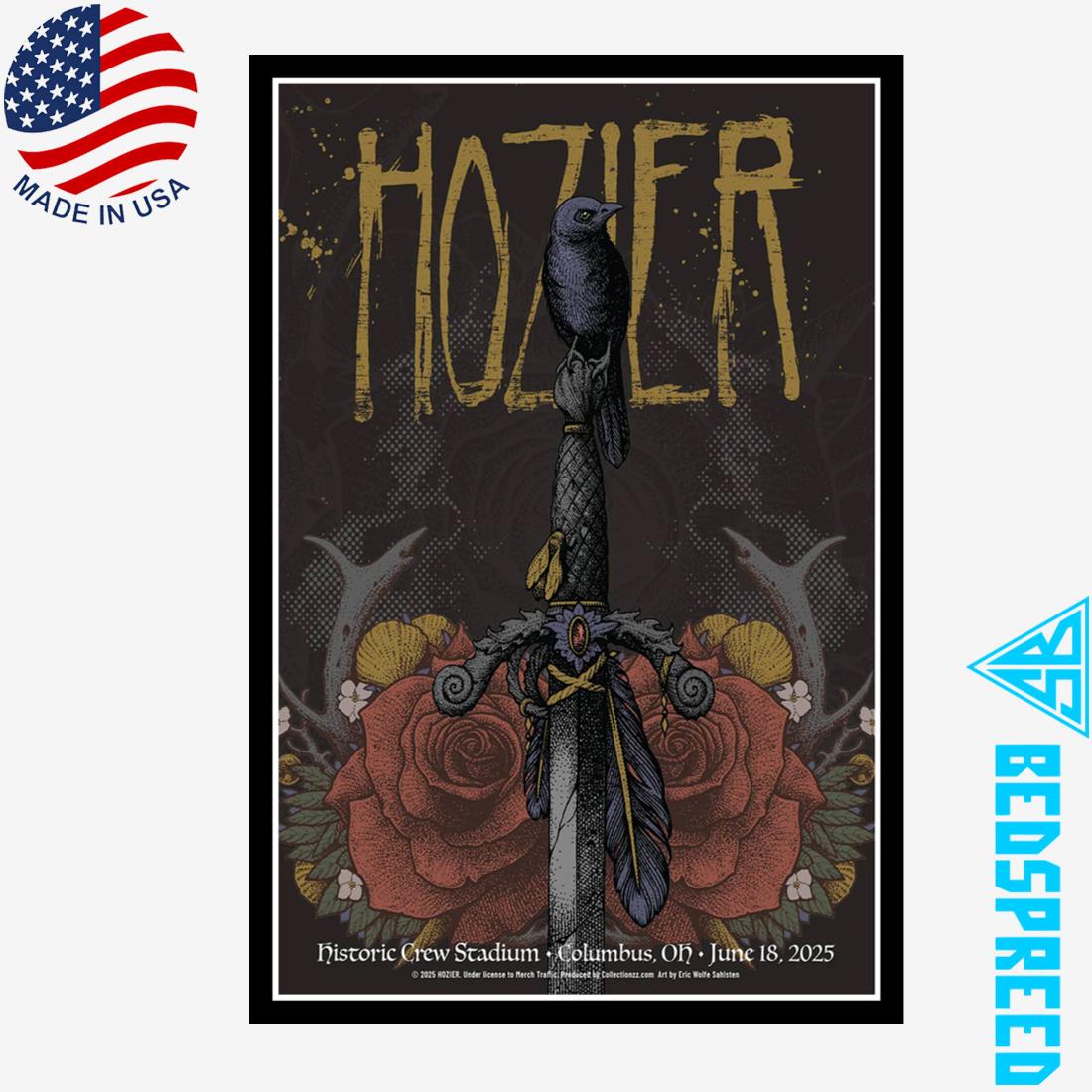 Hozier June 18 2025 Columbus OH Event Poster