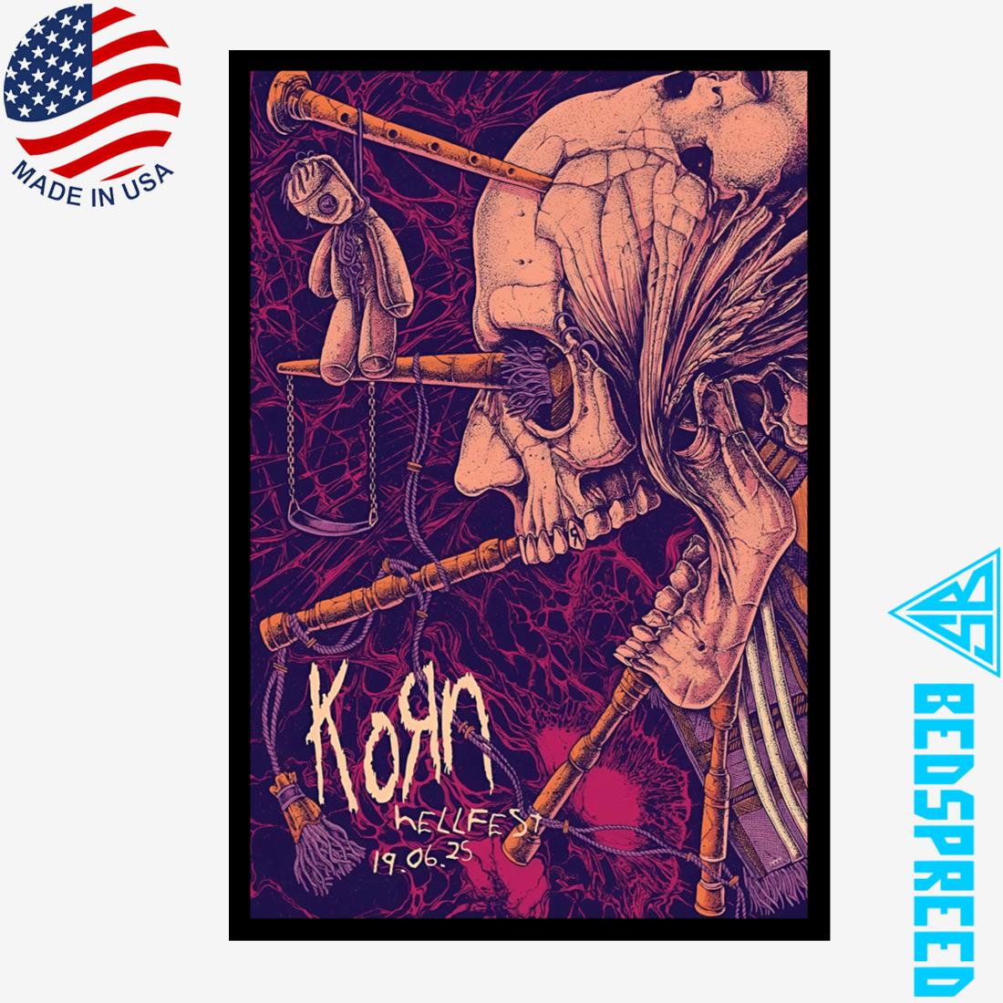 Korn June 19 2025 Hellfest Event Poster