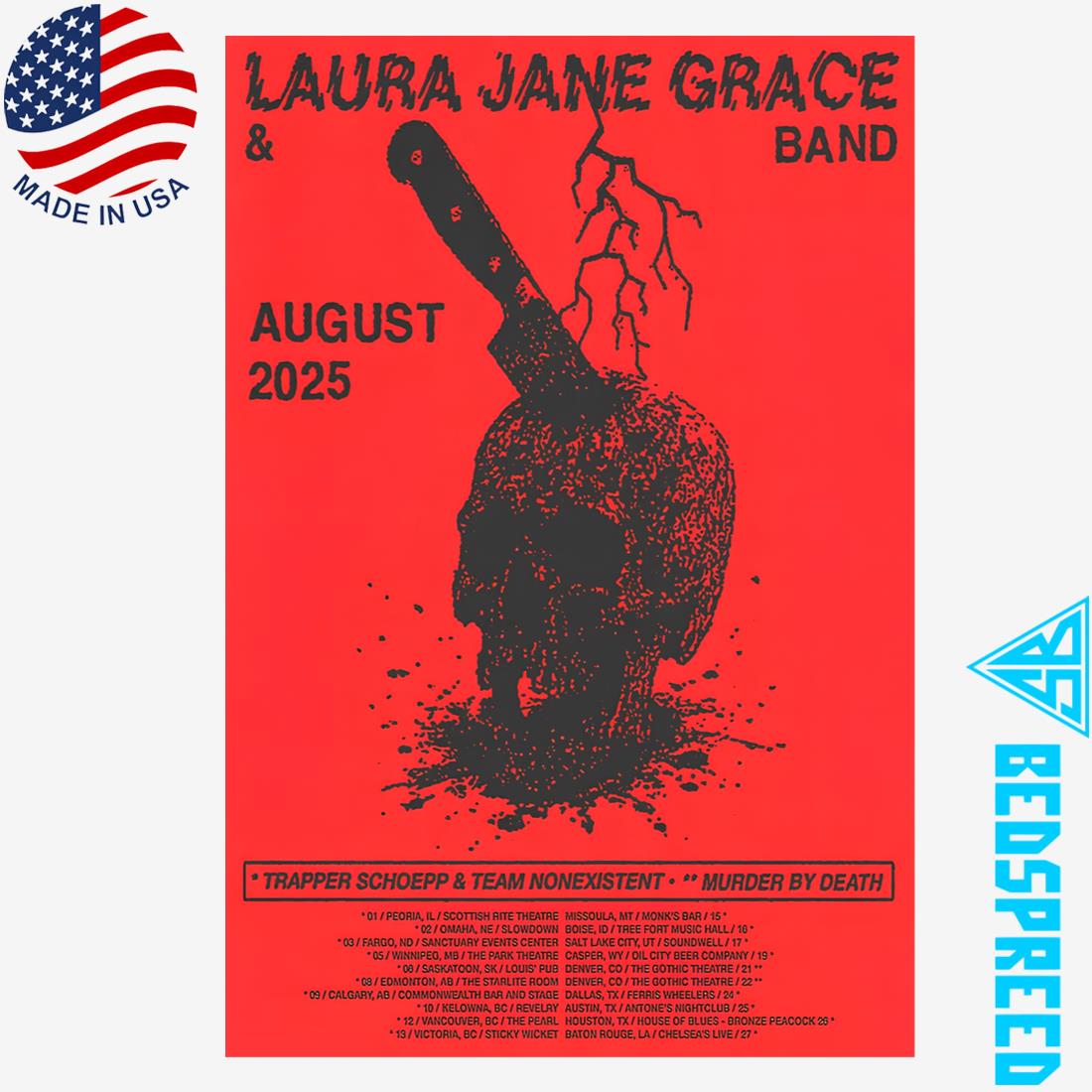 Laura Jane Grace August 2025 Tour Poster