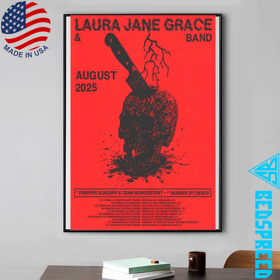 Laura Jane Grace August 2025 Tour Poster