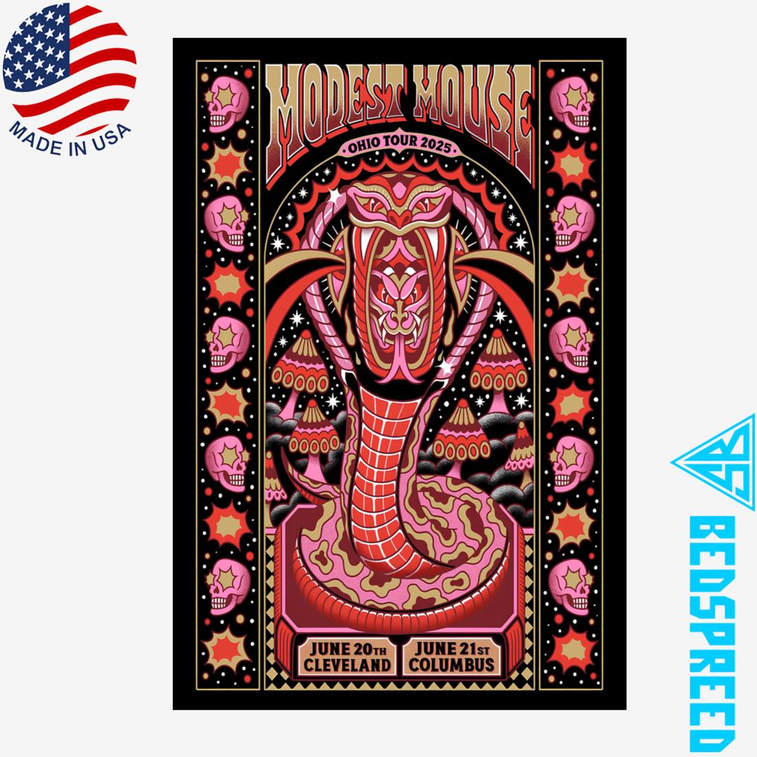 Modest Mouse June 21 2025 Columbus Ohio Tour Poster