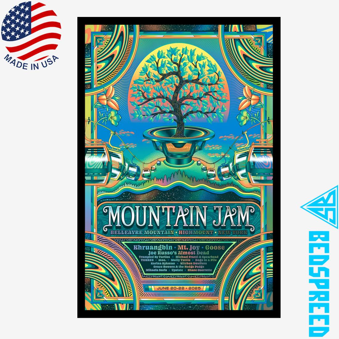 Mountain Jam Belleayre Mountain Highmount NY June 20-22 2025 Poster