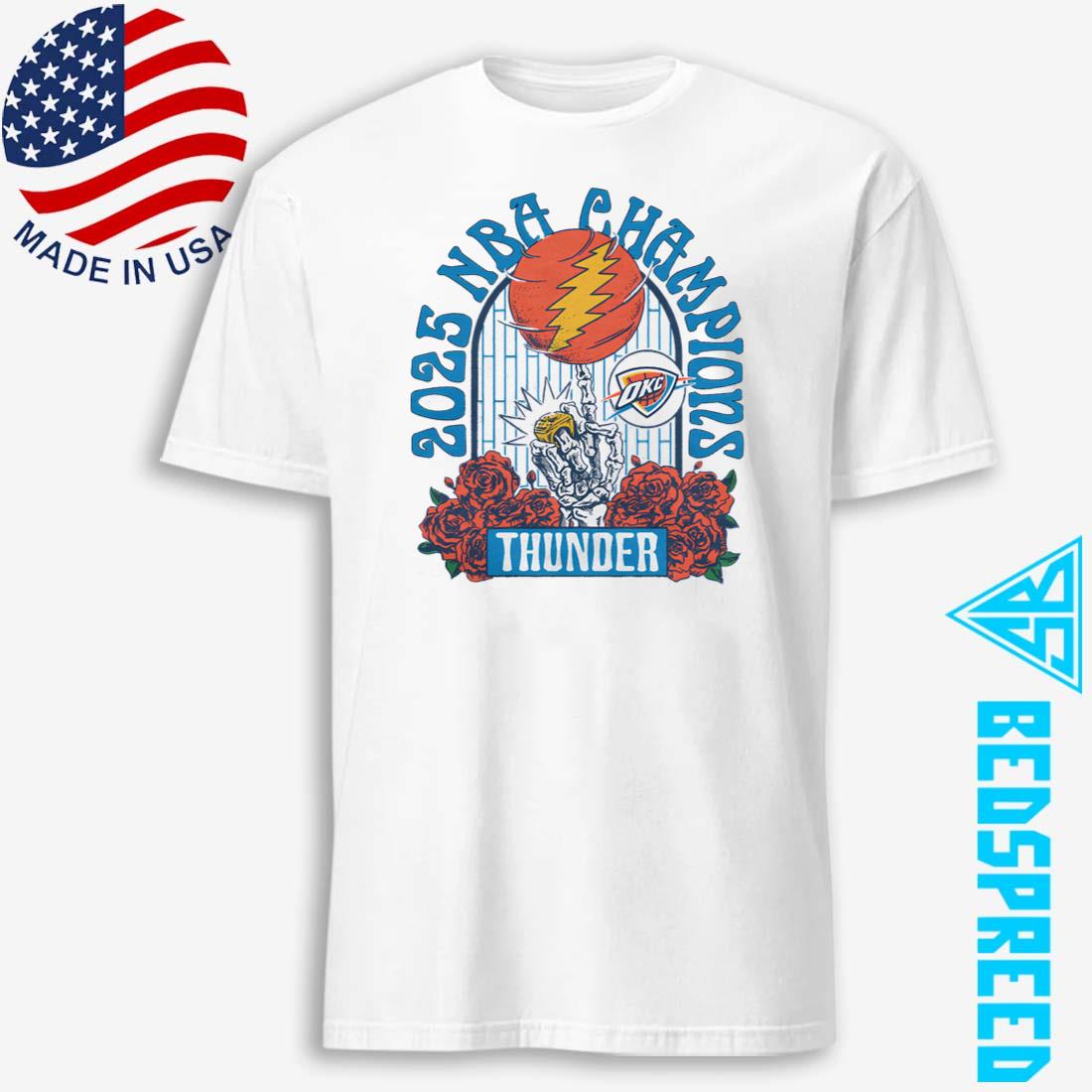 NBA x Grateful Dead 2025 Champs Thunder Shirt