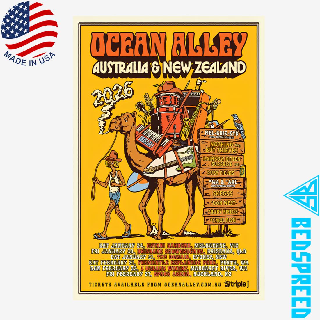 Ocean Alley Australia & New Zealand 2026 Tour Poster