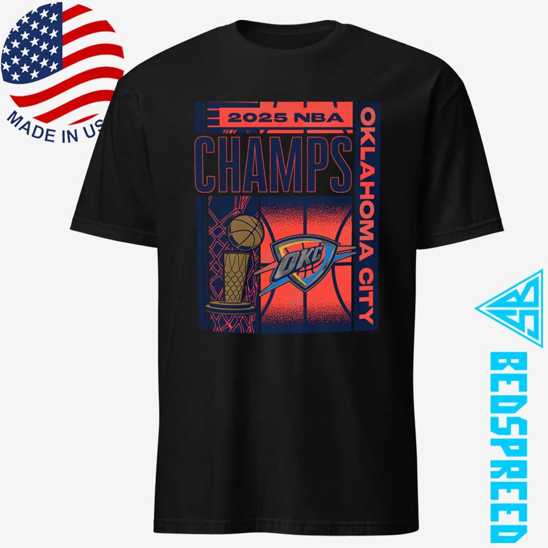OKC Thunder 2025 NBA Champions Sportiqe Tee Poster T-shirt