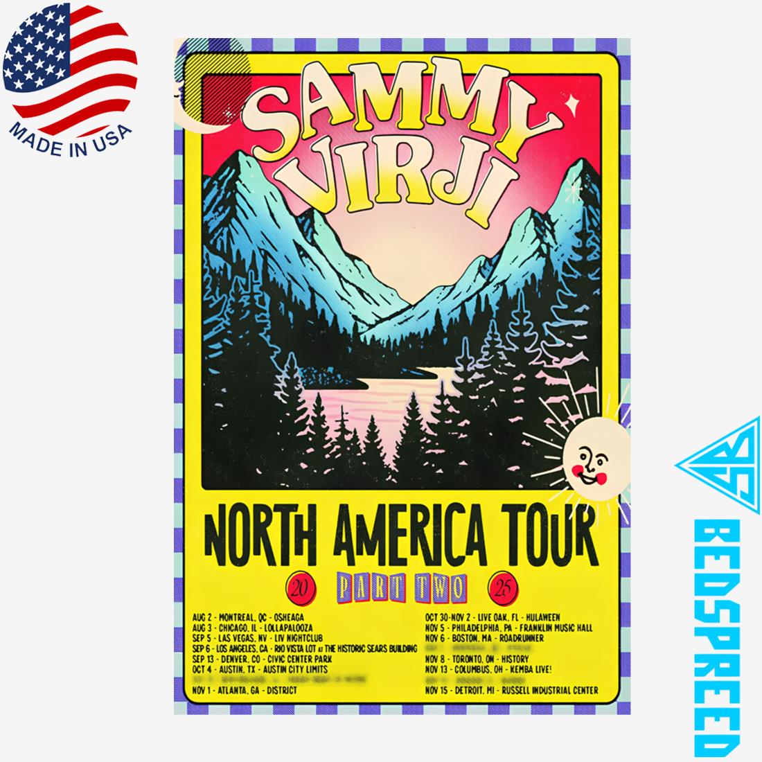 Sammy Virji North America Tour 2025 Poster