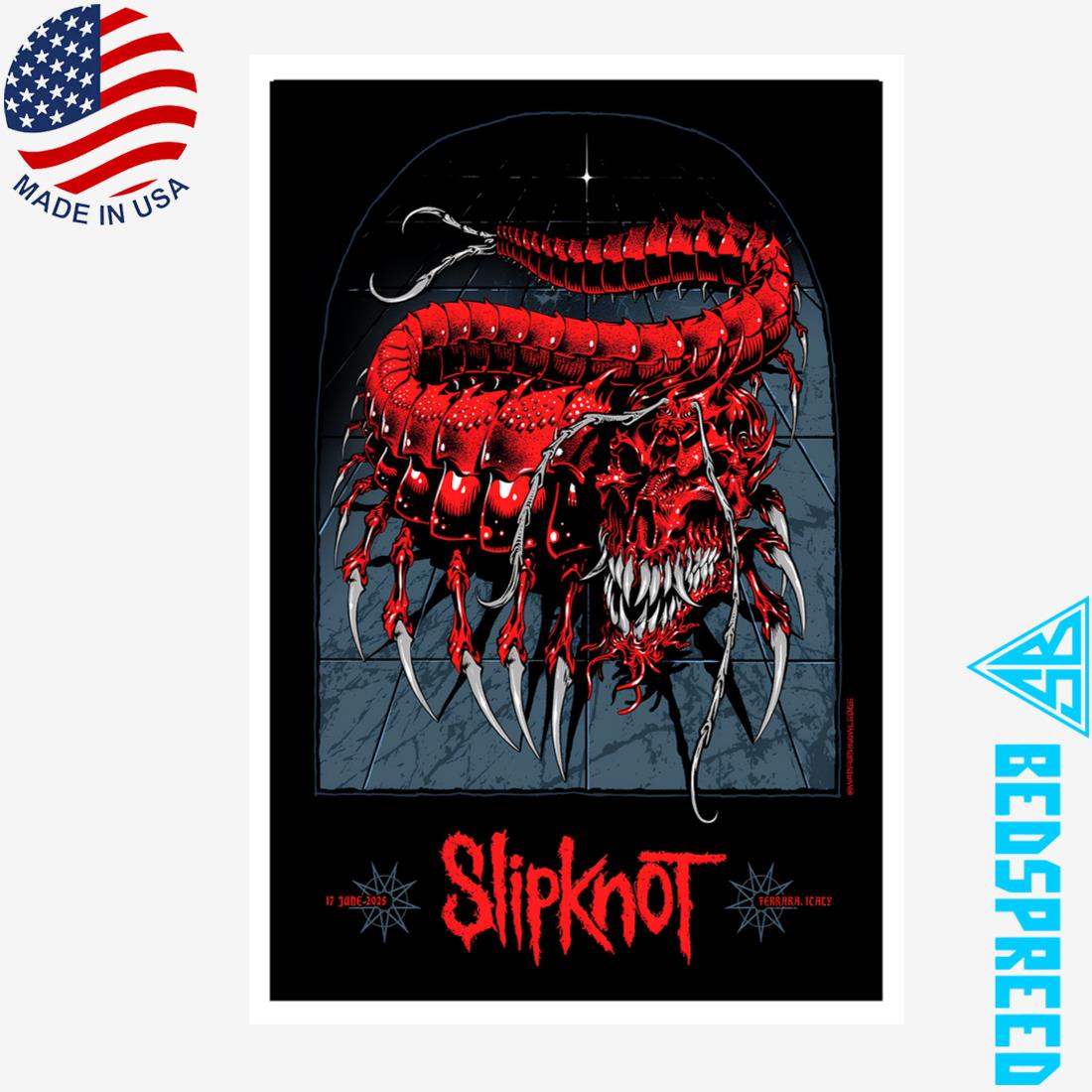 Slipknot June 17 2025 Piazza Ariostea Ferrara Italy Poster
