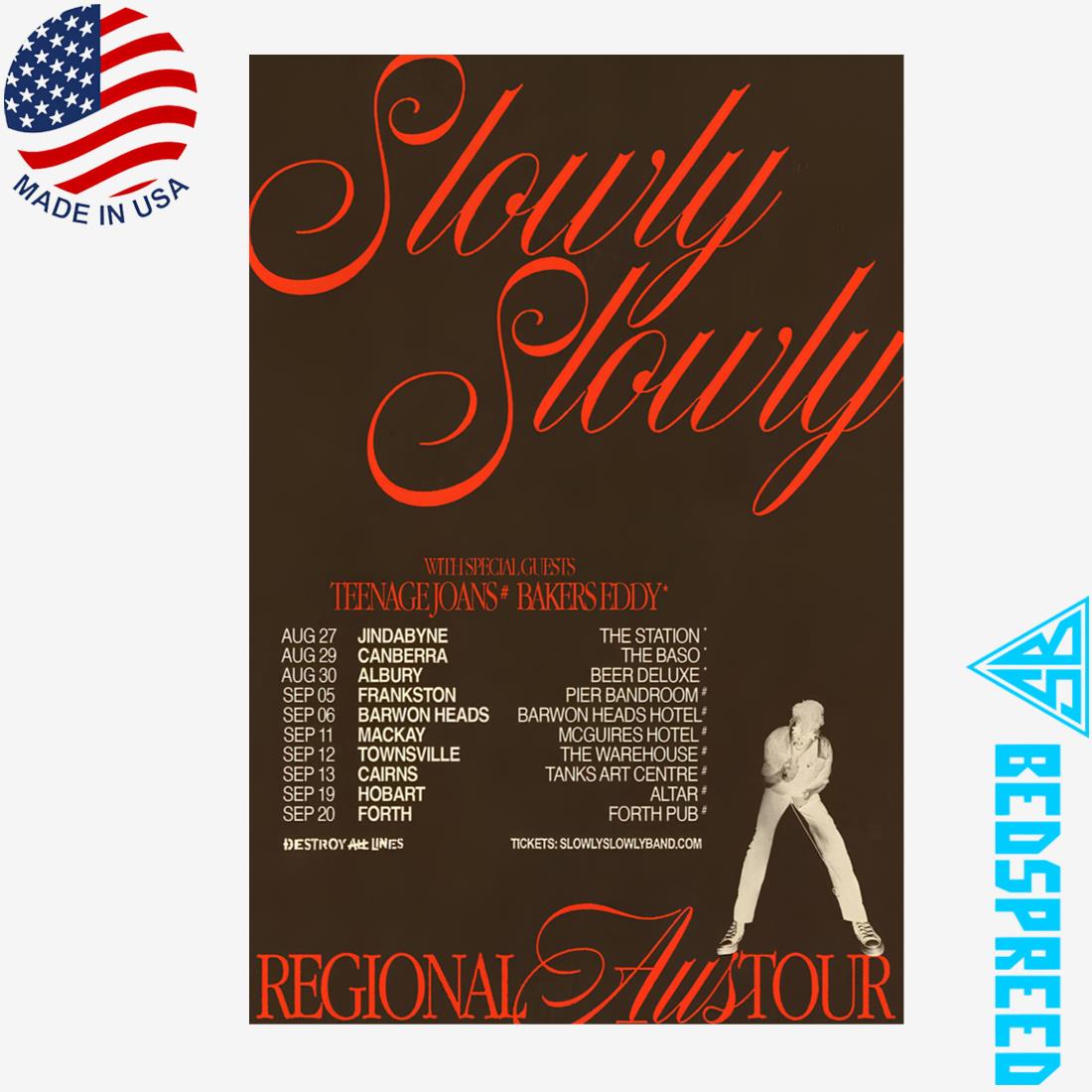 Slowly Slowly Regional Aus Tour 2025 Poster