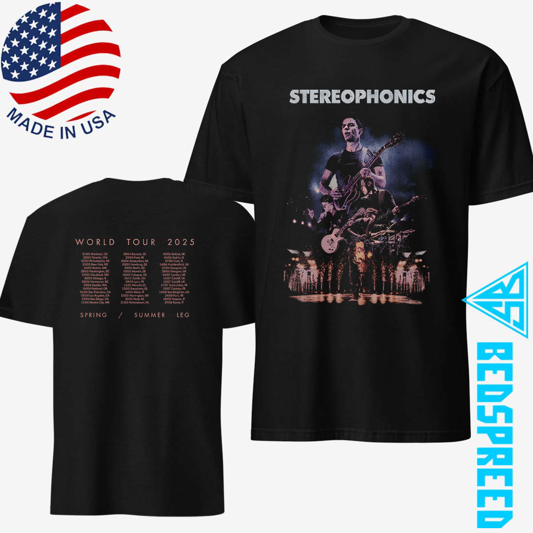 Stereophonics World Tour 2025 T-Shirt