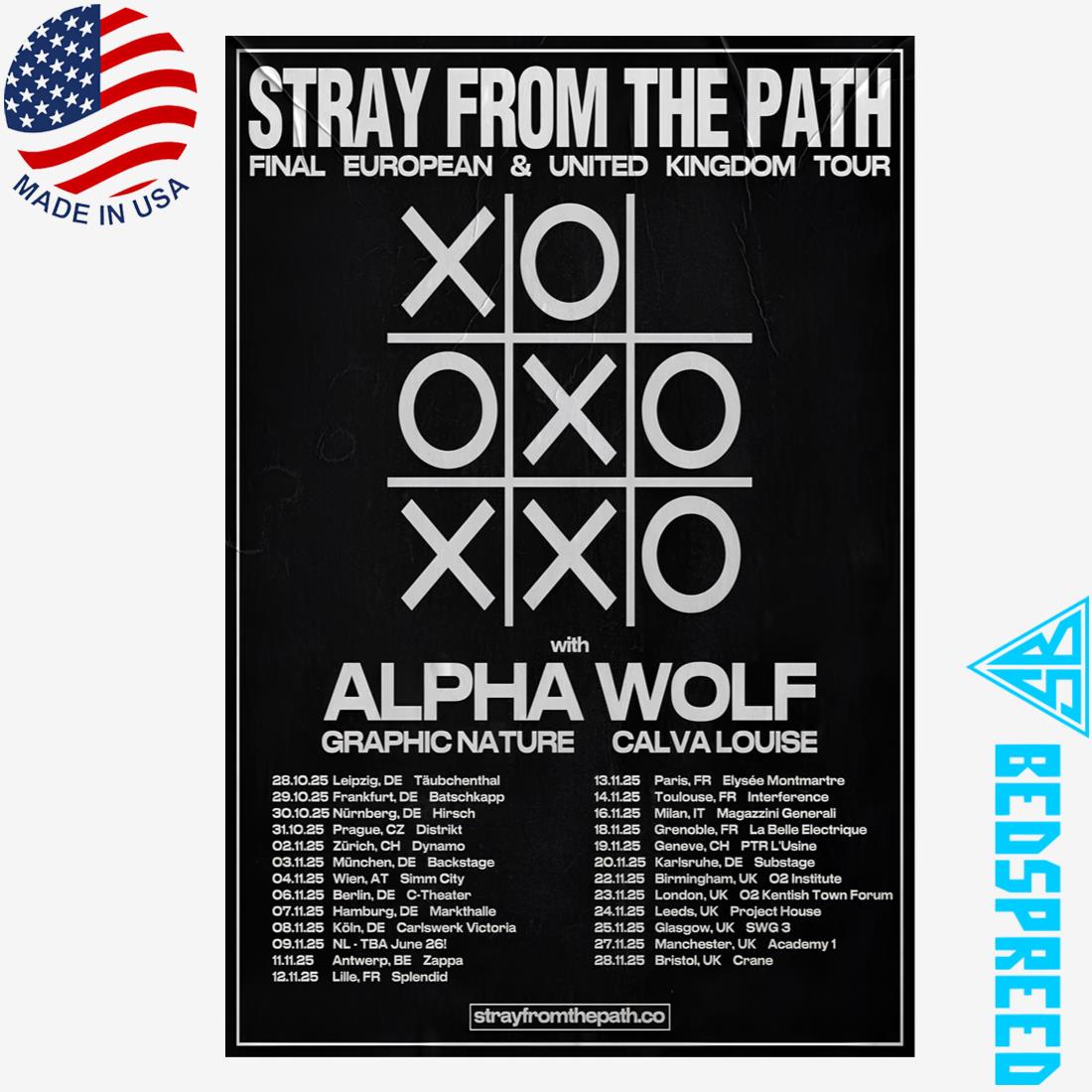 Stray From The Path Final EU UK Tour 2025 Poster