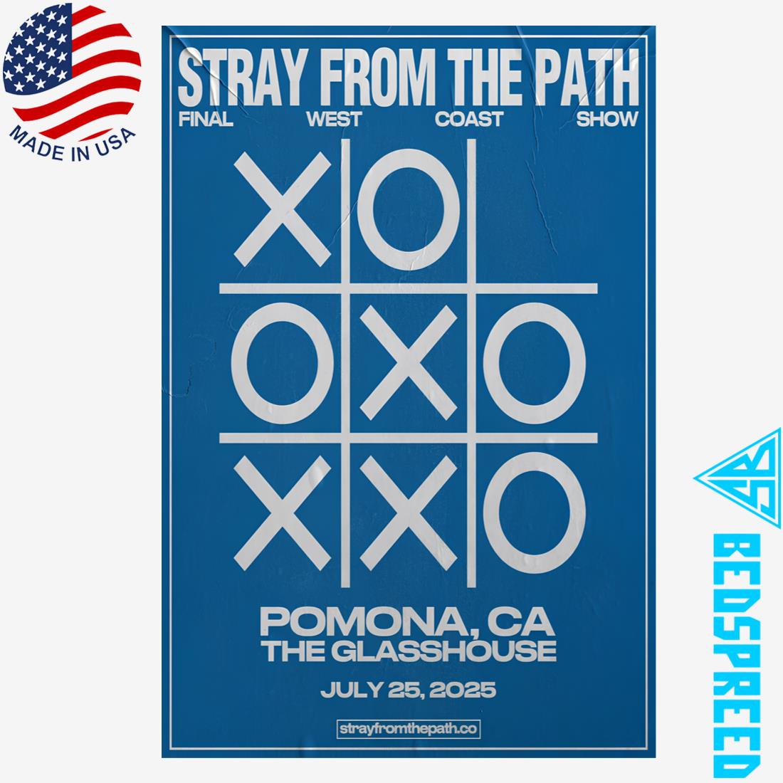 Stray From The Path July 25 2025 The Glass House Pomona CA Poster