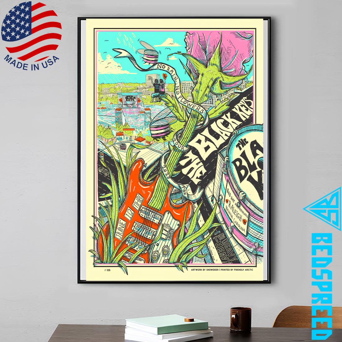 The Black Keys June 12 2025 Red Hat Amphitheater Raleigh NC Poster