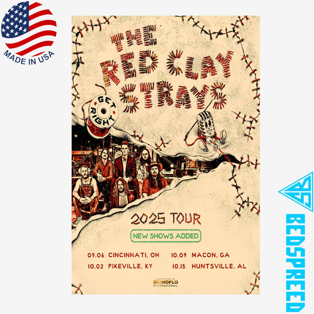 The Red Clay Strays September October Tour 2025 Poster