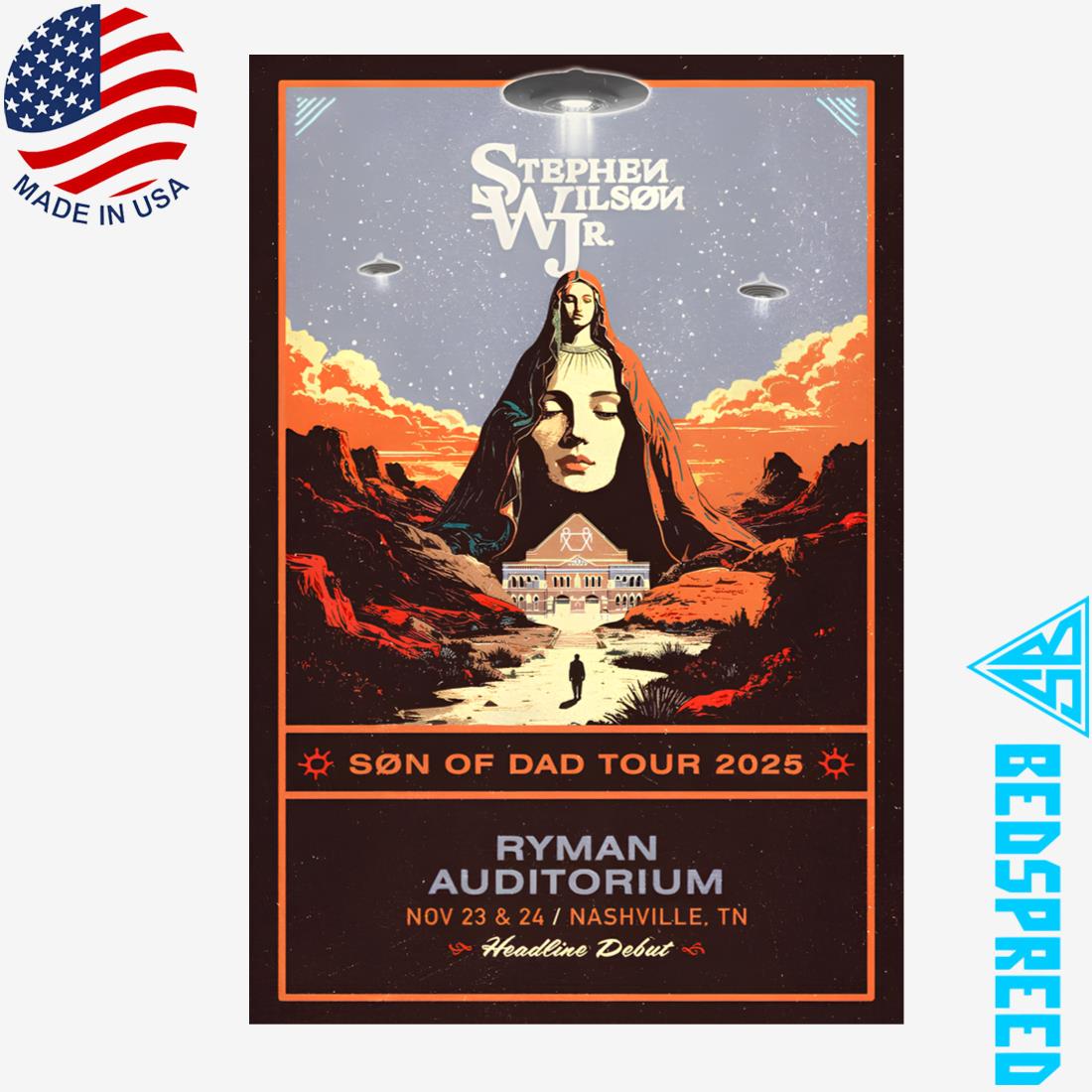 Willie Nelson Nov 23-24 2025 Ryman Auditorium Show Poster