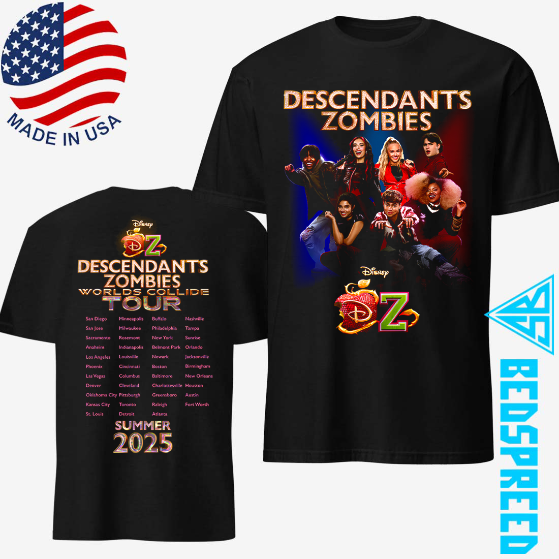 Worlds Collide Descendants Zombies Tour Tee