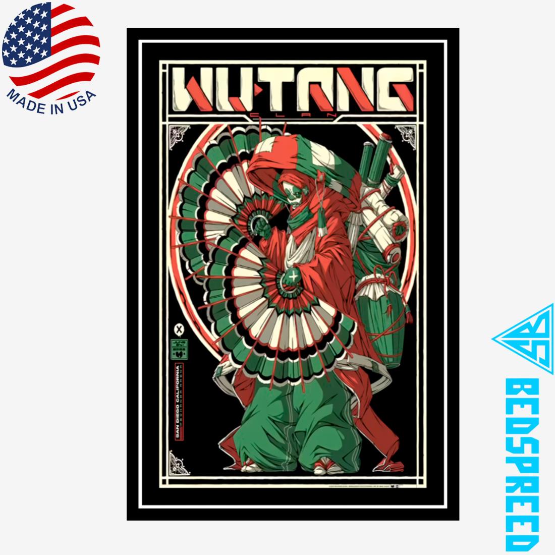 Wu Tang Clan June 21 2025 Pechanga Arena San Diego CA Concert Poster