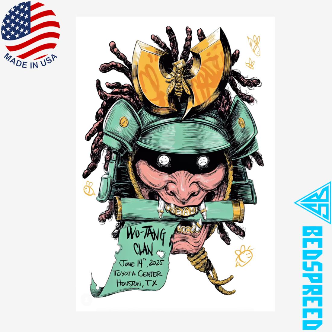 Wu TangJune 14 Concert 2025 Houston TX Poster
